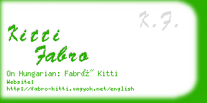 kitti fabro business card
